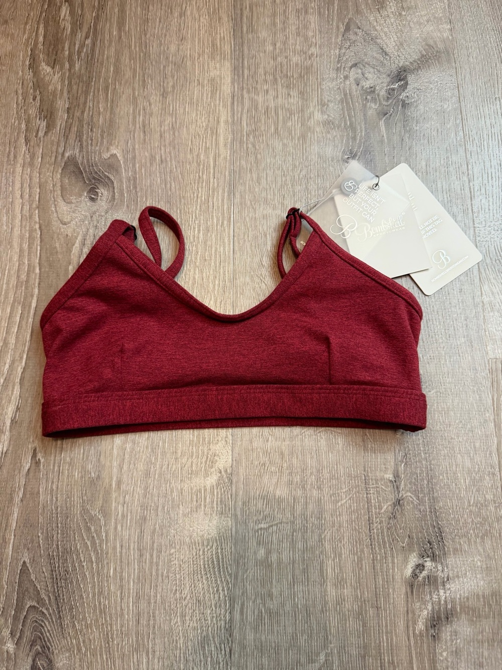 Bombshell  Seamless Sports Bra - Burgundy